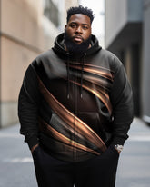 Big & Tall Men's Aurora Graphic Abstract Art Zip Hoodie